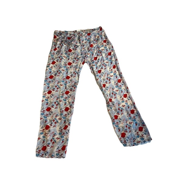 Universal Studio Dr Suess Sleep/lounge Pants 100% Silk Thing 1 Thing 2 Unisex L - Picture 2 of 10